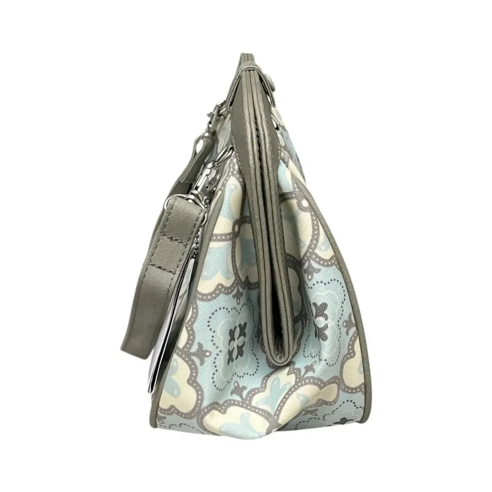 Petunia Pickle Bottom Cross Town Clutch Classically Crete Diaper Bag NWT Blue
